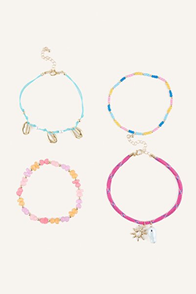 DeFacto Women's Beaded Anklet Set of 4 H9112Axns