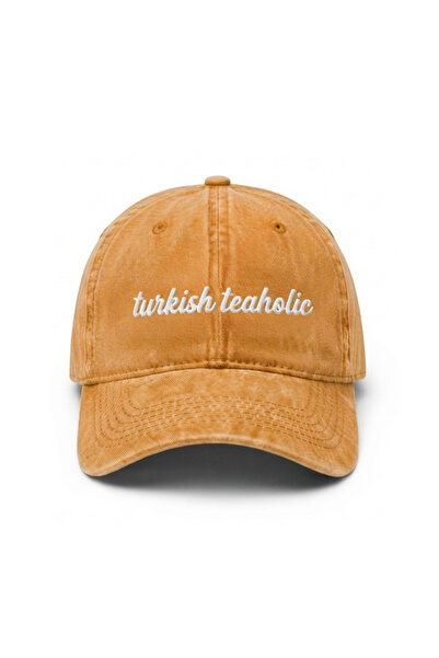 Tresore ''Turkish Teaholic'' Embroidered Washed Cap /''Turkish Tea Addict'' E...