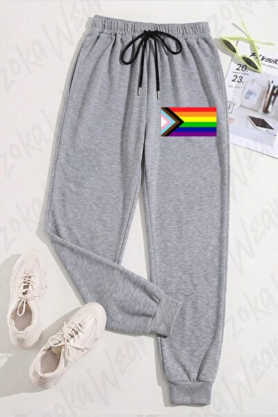ZOKAWEAR Unisex Φούτερ με στάμπα της σημαίας Progress Pride