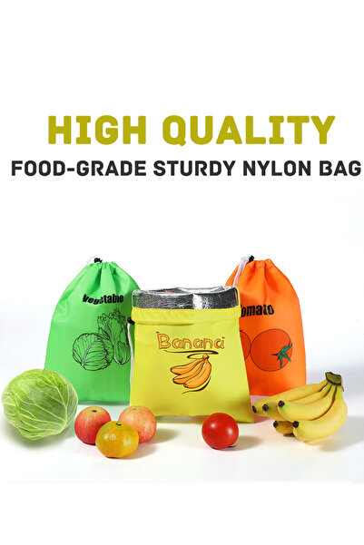 Choice 1-tier 35cm MULTI Reusable Banana Vegetable Tomato Storage Bags, Food-...