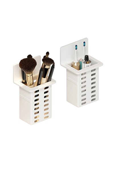 Choice1 white 2pcs 1/2pc Wall-mounted Toothbrush Storage Rack Bathroom Toothp...