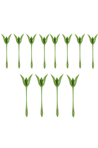 Choice1 12pcs-Green Flower Napkin Holders Handicraft Origami Flower Tools Ros...