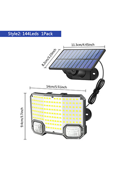Choice1 1pcs Style2 Super Bright Solar Light Outdoor Wall Lamp 112LED Single ...