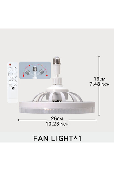 Choice مصباح مروحة سقف FSD-SJ-4C E27 بقوة 31-40 واط، 85-265 فولت، مع جهاز تحك...