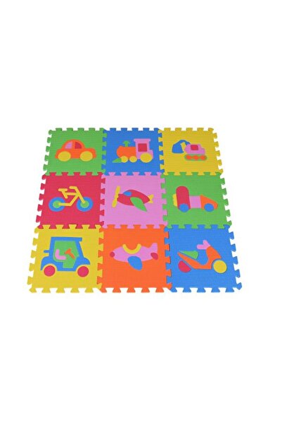 Knorrtoys Covoras puzzle colorat, Knorr Toys, 9 piese, 30x30x1 cm, din spuma ...