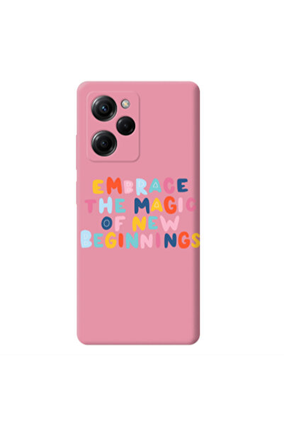 Other Xiaomi Poco X5 Pro Embrace Pink Colored Silicone TPU Θήκη