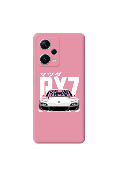Other Xiaomi Poco X5 Car Rx7 Pink Colored Silicone TPU Θήκη