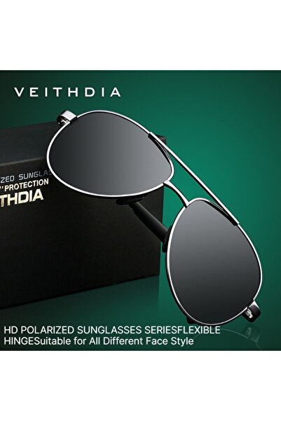 VEITHDIA Polarized Aviator Sunglasses for Men - HD UV400 Protection, Flexible...