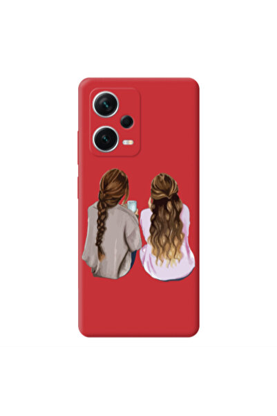 Other Xiaomi Poco X5 Friends Red Colored Silicone TPU Θήκη