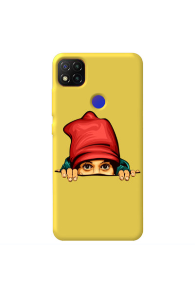 Other Xiaomi Redmi 9c Hidden Girl Yellow Colored Silicone TPU Θήκη
