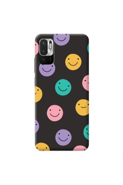 Other Xiaomi Redmi Note 10 Pro 5G Colorful smiles Black Colored Silicone TPU ...