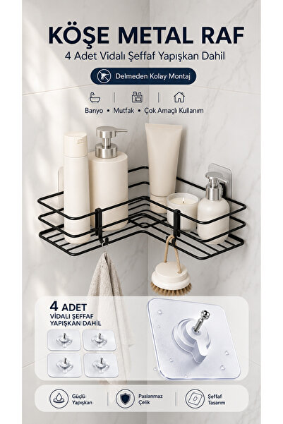 CMT BANYO MUTFAK METAL KÖŞE RAF