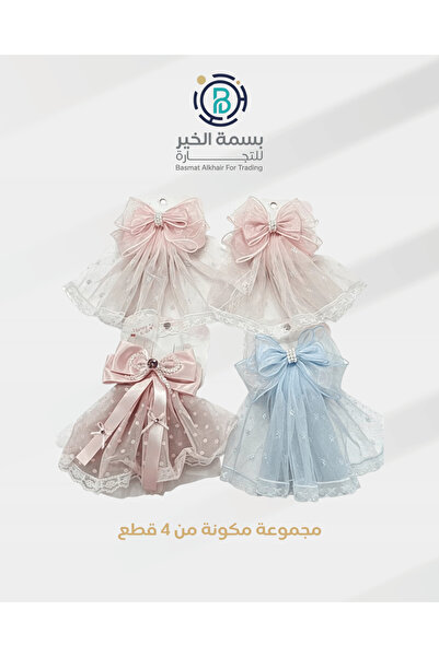 basmh مجموعة مشابك شعر مكونة من 4 أطقم متعددة الأشكال والألوان