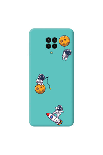 Other Xiaomi Redmi Note 9 Pro Cute astronauts Turquoise Colored Silicone TPU ...