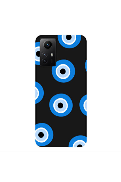 Other Xiaomi Redmi Note 12s Evil eyes beads Black Colored Silicone TPU Θήκη