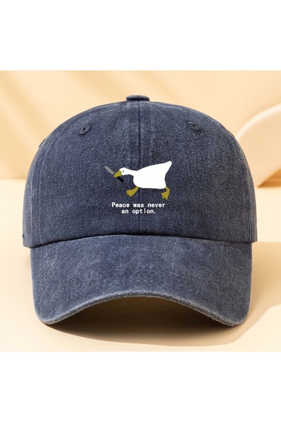 Choice6 Adjustable Navy Blue A running goose fashionable printed baseball cap...