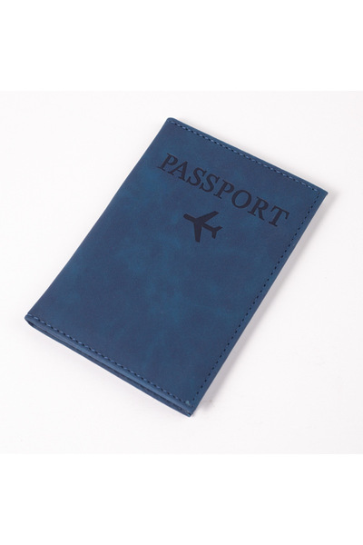 Choice Blue Airplane Passport Cover Case for Women Men Travel Passport Case C...