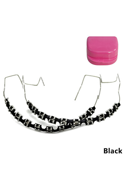 choice2 Black 1 Pair Dental Fake Braces Temporary Tooth Decoration Colorful M...