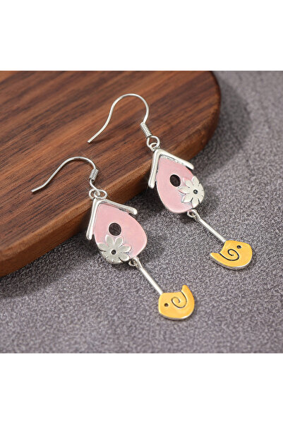 Choice MULTI A221 Vintage Charm Handmade Bird House Drop Earrings Women's Exq...