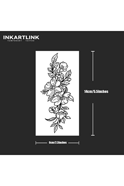 Choice 926-0614M Flowers Temporary Tattoo,Lasts To 15 Days New Technology Mag...