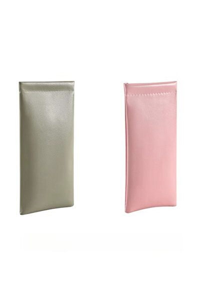 Choice3 green pink 2pcs Automatic Closed Sunglasses Case PU Leather Glasses S...