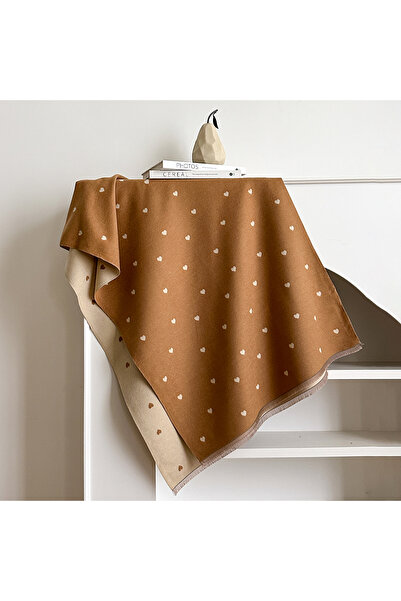 Choice5 Khaki Luxury Brand Winter Imitation Cashmere Heart Scarves for Women ...