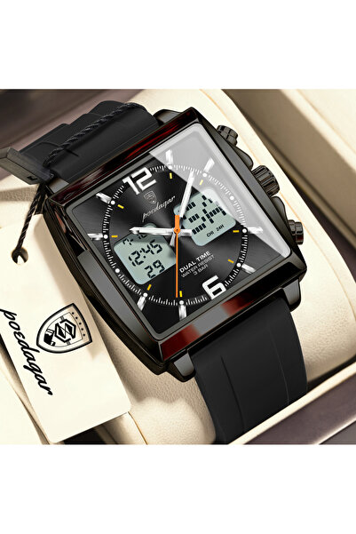 Choice6 E109 Black Black Fashion Original Man Watch Electronic LED Alarm Chro...