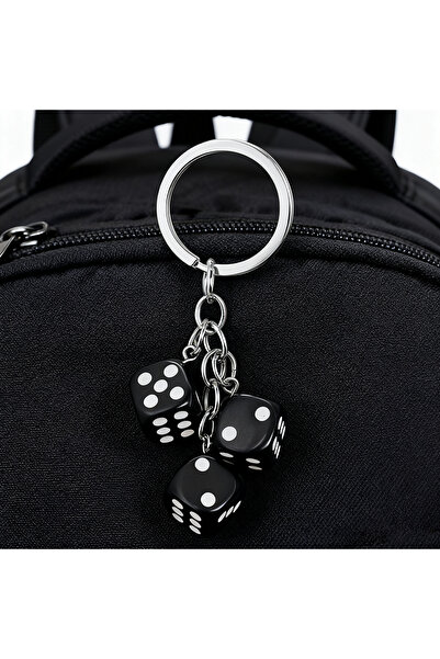 Choice3 black Creative Dice Keychain Unisex 5 Colors Available Car Backpack C...