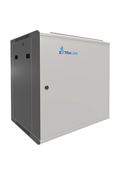 Extralink 12U 600x450 ASP Gri |   Dulap rack |   montat pe perete, ușă metalică