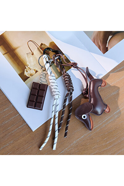 choice2 coffee New Woven Rope Keychain Bag Decoration Hanging Keychain Tassel...