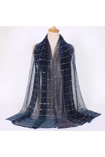 Choice6 20 Summer Lurex Glitter Scarf Elegant Lightweight Elastic Shawl For W...