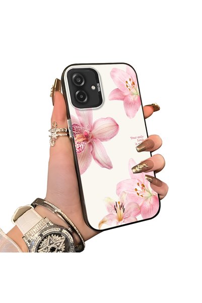 Hontinga Samsung Galaxy A07 Compatible Silicone Edge Hard Back Case Couple Ph...