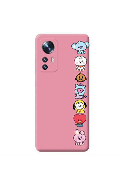 Other Xiaomi Mi 12 Lovely animals Pink Colored Silicone TPU Θήκη