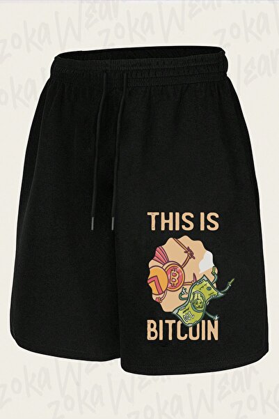 ZOKAWEAR Unisex Bitcoin Sparta Funny Design Printed Shorts