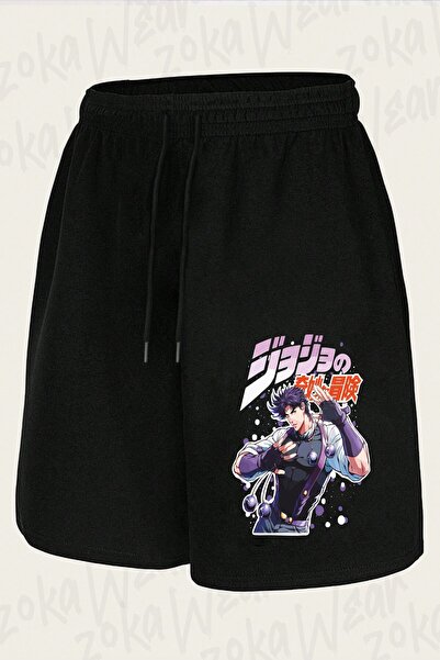 ZOKAWEAR Unisex Jojo's Bizarre Adventure Manga Series Design Printed Shorts