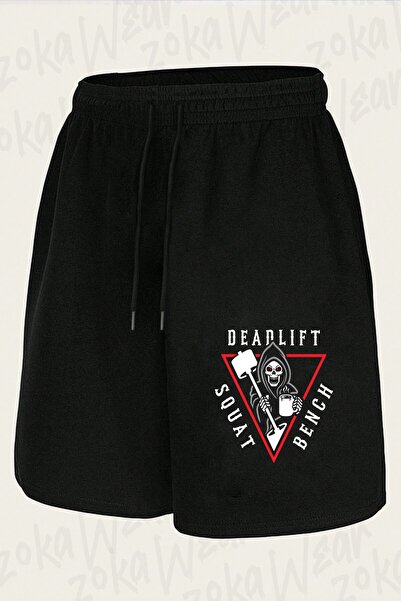 ZOKAWEAR Unisex Σορτς με στάμπα σχεδίου Grim Reaper για Squat, Bench Press κα...