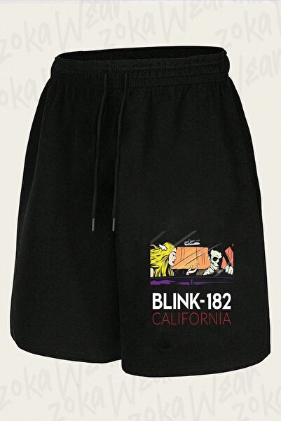 ZOKAWEAR Unisex Blink 182 California Design Printed Shorts