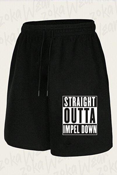 ZOKAWEAR Unisex Σορτς με στάμπα One Piece Straight Outta Design