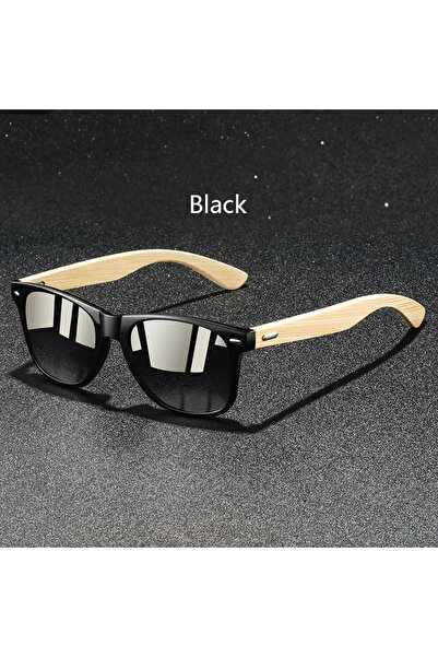 Choice7 Black Fashion Vintage Bamboo Wood Square Sunglasses Men Women Driving...