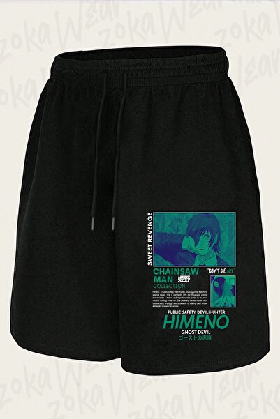 ZOKAWEAR Unisex Chainsaw Man Himeno Design Printed Shorts