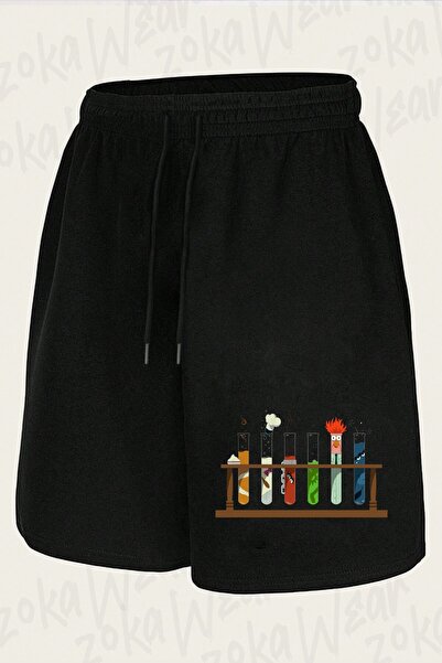 ZOKAWEAR Unisex Muppet Science,Chemistry Design Printed Shorts