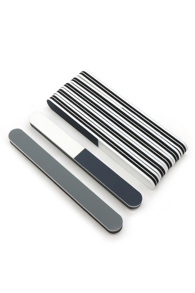 Choice 10pcs 10/20/50pcs Sponge Nail Art Buffer File Block 3 Sides Sanding Bu...