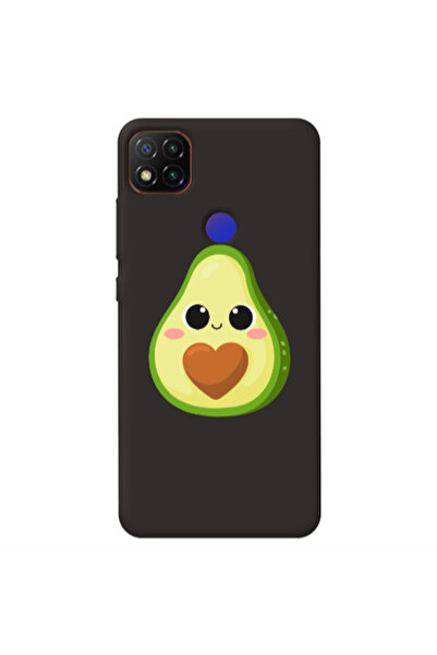 Other Xiaomi Redmi 9c Baby avocado Black Colored Silicone TPU Θήκη