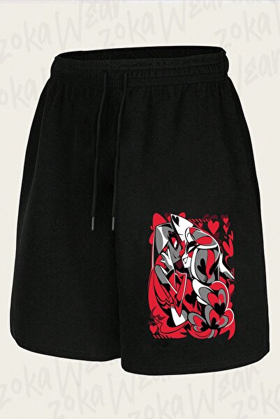 ZOKAWEAR Unisex Hazbin Hotel Charlie and Vaggie V2 Design Printed Shorts