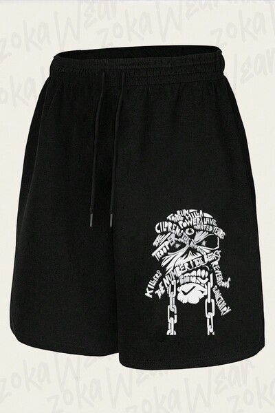 ZOKAWEAR Unisex σορτς με στάμπα Iron Maiden Power Design