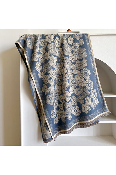 Choice4 SKY BLUE Luxury Brand Two-Sided Jacquard Scarf pashmina Cashmere Soft...
