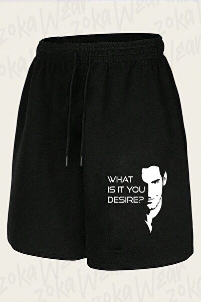 ZOKAWEAR Unisex Desire Lucifer Design Printed Shorts