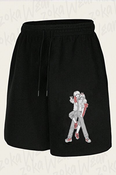 ZOKAWEAR Unisex Chainsaw Man Denji and Powers Design Printed Shorts