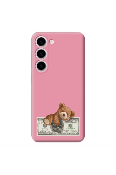Other Samsung S23 Money Style Pink Colored Silicone TPU Θήκη
