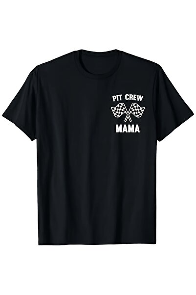 17 seramik تي شيرت نسائي ورجالي بتصميم Pit Crew Mama، ناعم ومسامي مع رسومات ع...